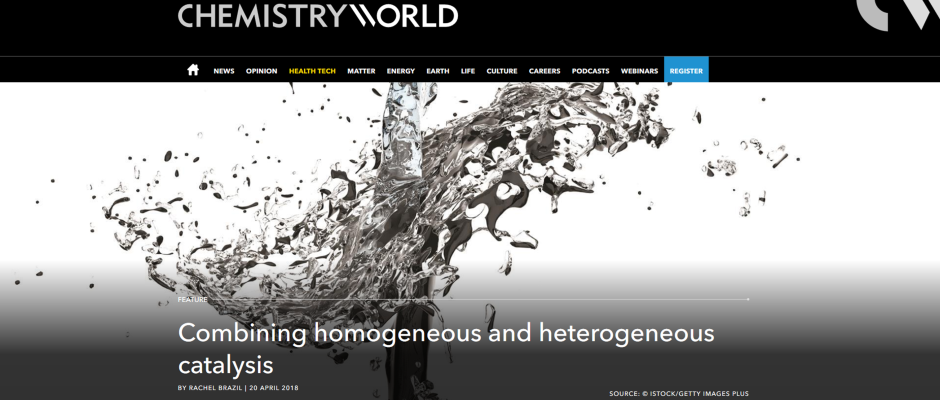 Combining homogeneous and heterogeneous catalysts